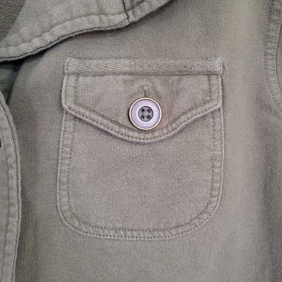 prAna Breathe Women's Olive Green Double Breasted Military Style Jacket Size XL - Picture 3 of 6